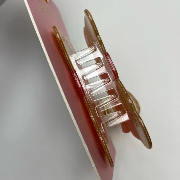 NWT ⚜️🧸⚜️ PIPER K Adorable Teddy Bear Hair Clip in Pink and Brown - Picture 6 of 9